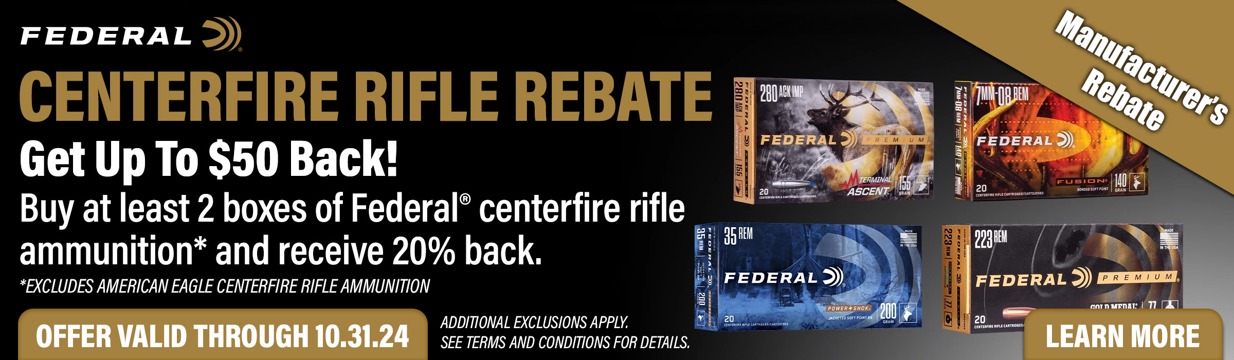 Federal Centerfire Rifle Rebate